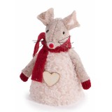Figurina Craciun Soricel textil II cm 5 x 5 x 8 H