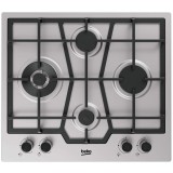 Plita incorporabila Beko HIAW642210X, 4 arzatoare, Arzator Wok, Culoare inox