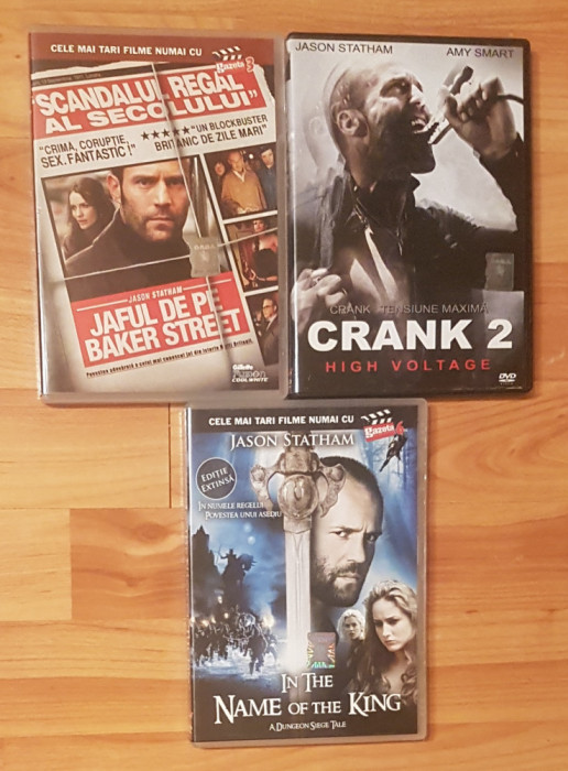Set 3 DVD-uri cu filme cu Jason Statham