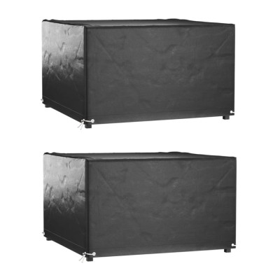 vidaXL Huse mobilier grădină, 2 buc, 8 ocheți, 125x125x75 cm, pătrat foto