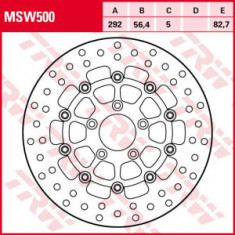 Disc frână flotant față, 292/56,4x5mm 5x82,7mm, diametru gaură de centrare 8,7mm, spacing 0 compatibil: HARLEY DAVIDSON FLHR 1200C (Sp.Cust.)/1200C (S