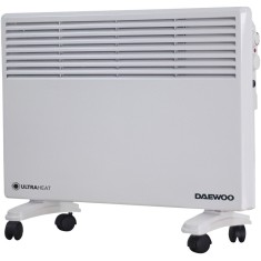 Convector electric Daewoo DPH1500W, 1500 W, 2 trepte de putere, Protectie la supraincalzire, Termostat reglabil, Indicator luminos , Alb
