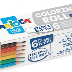 Carioca Coloring Roll Mini, 10 X 85 Cm/rola, Hartie Autoadeziva - White