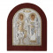 Icoana Sf Mihail si Gavril Argint 14.7&amp;#215;18 cm COD: 1402
