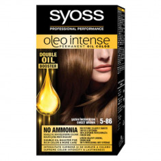 Vopsea de Par Permanenta, Fara Amoniac, SYOSS Oleo Intense, 5-86 Nuanta Saten Incantator, 115 ml, Vopsea Permanenta, Vopsea Fara Amoniac, Vopsea SYOSS