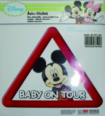 Abtibild pentru luneta Mickey Mouse Baby on Tour, stickere auto foto