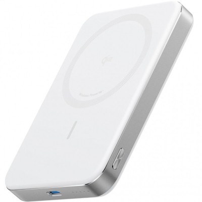 Baterie Externa Wireless Anker MagGo Slim, 10000mAh, 30W, PD + FQI, 1 x QI - 1 x USB-C, Alba A1664H21 foto