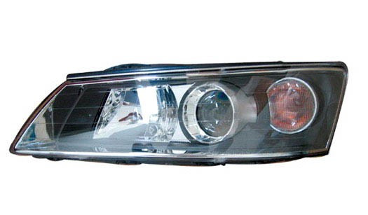 Far Hyundai Sonata (NF) 01.2005-04.2008 DEPO partea Stanga tip bec H7+H11, Negru, reglaj electric