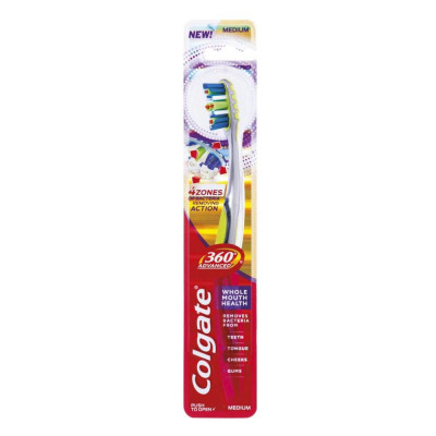 Periuta Dinti Colgate 360 Advanced, Periute Albire Dinti COLGATE, Periute de Dinti Albi Colgate pentru Adulti, Periute de Dinti Manuale, Perii de Dint foto