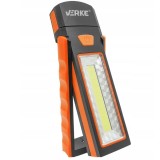 Lanterna portabila de atelier pentru mecanici cu LED COB si cap reglabil pivotant 90&deg;, baza magnetica si carlig, 1W + COB 3W, 160 lm, Verke