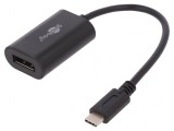 Adaptor USB-C la DisplayPort 0.2m Negru, Goobay