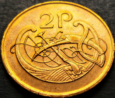 Moneda 2 PENCE - IRLANDA, anul 1988 *cod 1857 = MODEL MARE foto