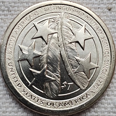 1 Dollar 2021 USA, Native Americans in US Military, Sacagawea, unc, litera P/D foto