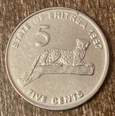 C50 - Moneda foarte veche - Eritrea - 5 cents - 1997