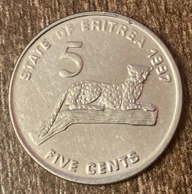 C50 - Moneda foarte veche - Eritrea - 5 cents - 1997 foto