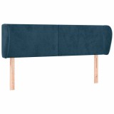 Cumpara ieftin Tablie pat cu aripioare albastru inchis 147x23x78/88 cm catifea