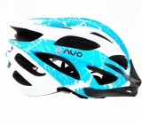 Casca biciclisti AVO-48, culoare alb/albastru mat, marime L (58-62cm) Cod:U00341