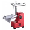 Masina Tocat Carne Zass ZMG 03, 800W, Rosii, 3 Discuri Inox, Reverse, Accesorii Carnati, Metal, Rosu - Resigilat