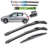 Cumpara ieftin Ștergătoare Peugeot 206 (1998&ndash;2012) Hatchback (5 uși) &ndash; Set Complet Hybrid