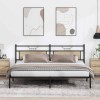 VidaXL Cadru de pat fără saltea Stejar Sonoma 200x200cm Lemn prelucrat 4106799