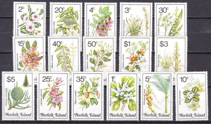 Norfolk 1984 flori MI 319-334 MNH