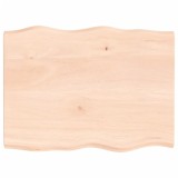 Cumpara ieftin Blat masa 80x60x(2-4) cm lemn stejar netratat contur organic