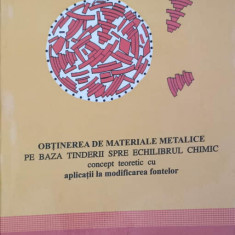 OBTINEREA DE MATERIALE METALICE PE BAZA TINDERII SPRE ECHILIBRUL CHIMIC-VASILE COJOCARU-FILIPIUC