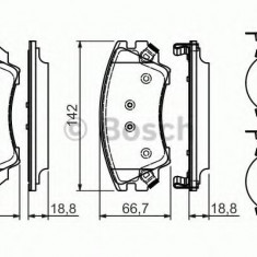 Set placute frana,frana disc OPEL ASTRA J Sports Tourer (2010 - 2016) BOSCH 0 986 494 275