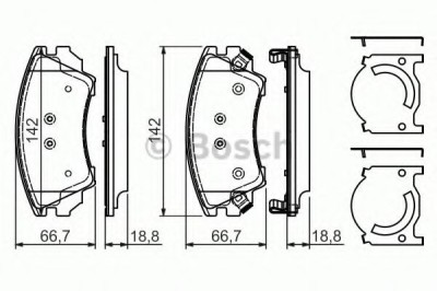 Set placute frana,frana disc OPEL ASTRA J (2009 - 2016) BOSCH 0 986 494 275 foto