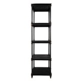 Cumpara ieftin Raft lemn negru vintage 55x40x210 cm