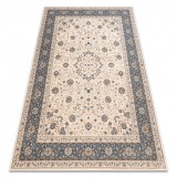 Covor L&acirc;nă NAIN Ornament, cadru, 7179/51643 bej / albastru, 240x340 cm