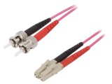 Patch Cord Fibra OM4 LC/UPC-ST/UPC 2m Violet LSZH