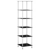 VidaXL Raft cu 6 niveluri, negru, 40 x 40 x 160 cm, sticlă securizată 249512