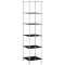 vidaXL Raft cu 6 niveluri, negru, 40 x 40 x 160 cm, sticlă securizată 249512