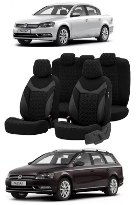 Set huse scaune piele si textil compatibile VW PASSAT B7 (2010-2015) Gri foto