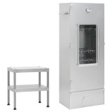 vidaXL Afumătoare grătar cu masă, oțel galvanizat 3187615