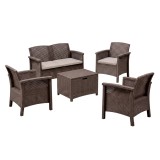 Venus II Big 5 locuri set de mobilier de grădină maro