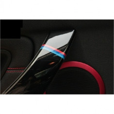 Sticker auto model BMW M Flag - maner (3 buc - 35cm x 1cm) foto