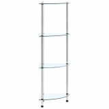 Cumpara ieftin Raft cu 4 niveluri transparent, 30x30x100 cm, sticla securizata
