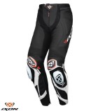 Pantaloni pentru scuter - motocicleta barbati piele Racing Ixon vara model Vortex 3 MS culoare: negru/alb Negru/alb M
