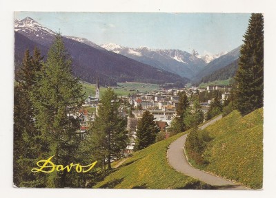SH1-Carte Postala-ELVETIA- Davos 1560m, Circulata 1971 foto