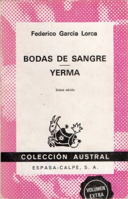 Bodas de sangre/ Yerma Federico Garcia Lorca foto