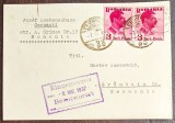 ROMANIA 1937 Carte Postala (Imprimat) cu antet JOSEF LEOBENSCHUSS CERNAUTI, circulata la Grunhain (Germania) catre GUSTAV AUERSWALD (fabrica tacamuri)