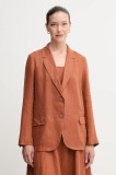 United Colors of Benetton sacou de in culoarea verde, un singur rand de nasturi, neted