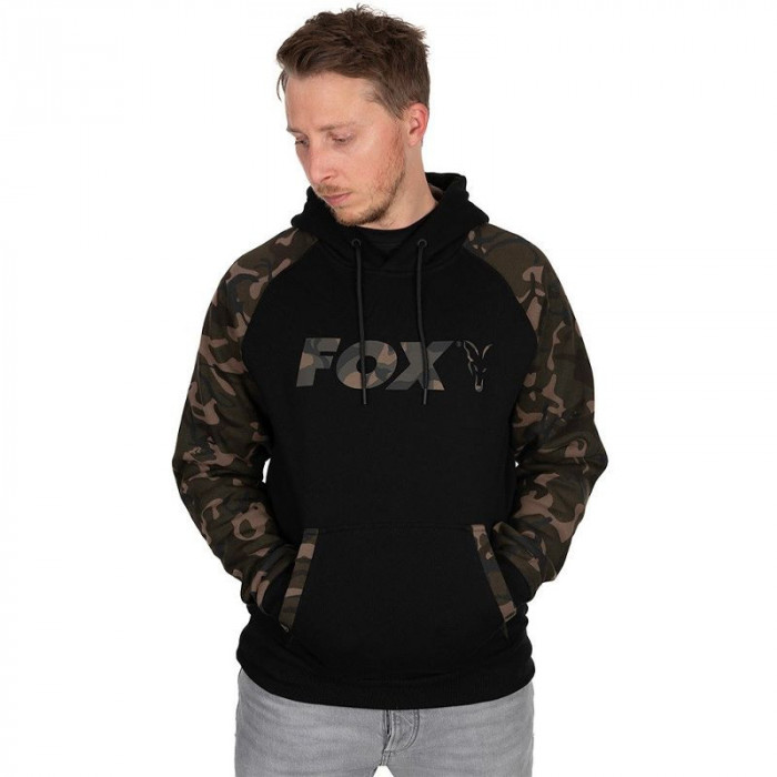 Fox Mikina Black Camo Raglan hoodie XL