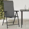 VidaXL Scaune Rabatabile De Gradina 8 buc., gri, poliratan
