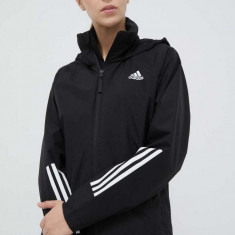 adidas geaca femei, culoarea negru, de tranzitie