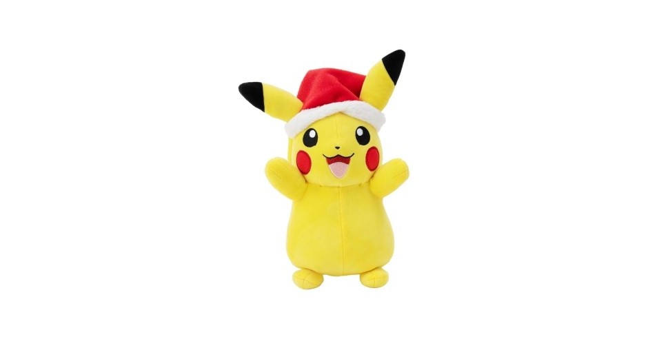 Pokemon Jucarie de plus Pikachu cu caciulita de Craciun 20 cm | Okazii.ro
