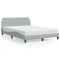 vidaXL Pat cu saltea, Dover, gri deschis, 140x190 cm, catifea 3208391