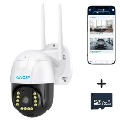 Camera de Supraveghere Video REVOSE&amp;trade; 5MP 2560x1920, Aplicatie Dedicata, Intelligent Tracking, PTZ, WIFI, Lan, AP hotspot foto